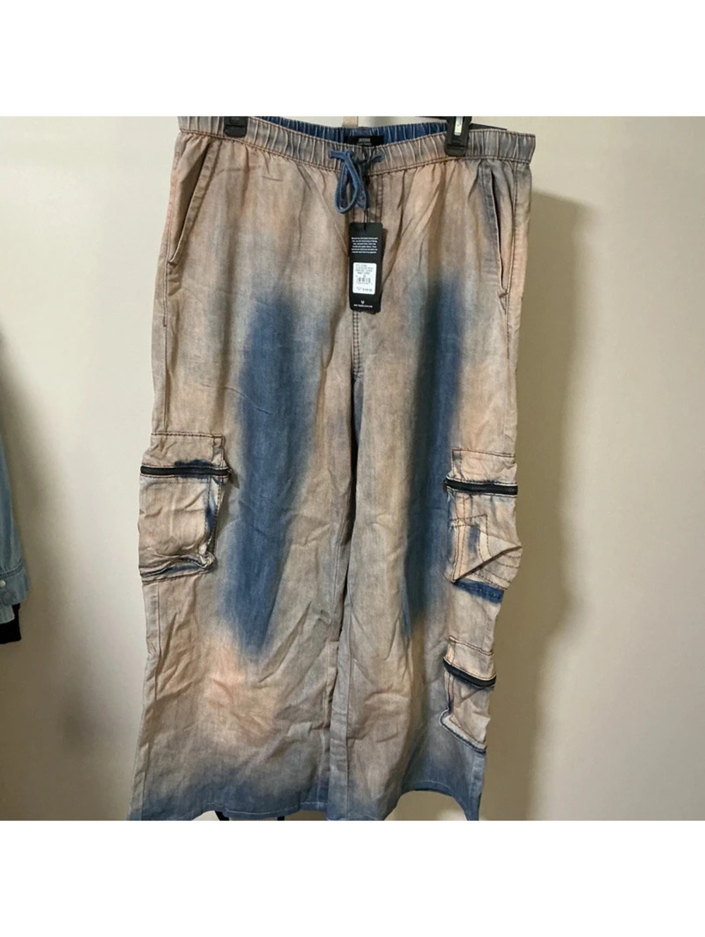 True Religion Jessie Super Baggy Rock Goth Light Wash 33 #438" Waist